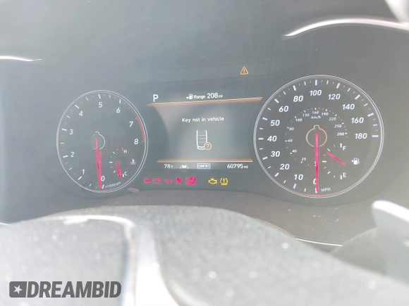 2019 Genesis G70 Advanced with VIN KMTG34LE7KU027701, listed as a IAAI auction lot 41884492 with 60,795 mi miles and . Bid and sale history available at DreamBid. Image 7.
