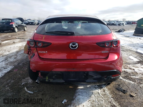 2019 Mazda Mazda3 Hatchback with VIN JM1BPAJM3K1119525, listed as a Copart auction lot 36617393 with 35,612 mi miles. Bid and sale history available at carsss.com. Image 6.