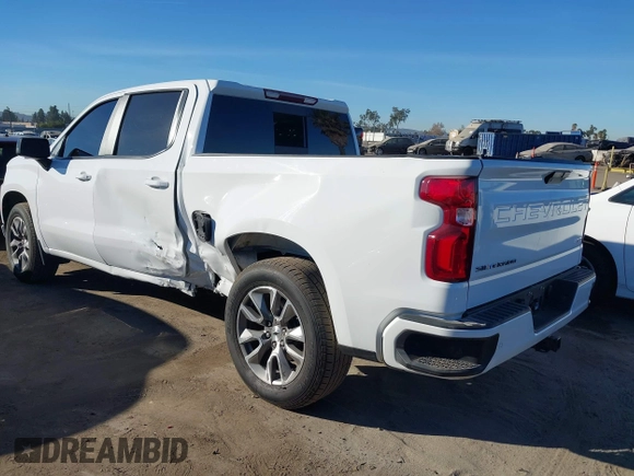 2022 Chevrolet Silverado 1500 RST with VIN 1GCPWDED6NZ123496, listed as a IAAI auction lot 41204485 with 34,735 mi miles. Bid and sale history available at carsss.com. Image 3.