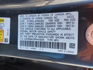 2023 Honda CR-V EX-L with VIN 2HKRS4H79PH418239, listed as a Copart auction lot 45498445 with 16,012 mi miles and Salvage Title. Bid and sale history available at carsss.com. Image 13.