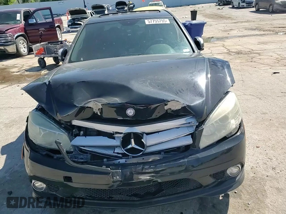 2009 Mercedes-Benz C 300 Sport with VIN WDDGF81X79R050707, listed as a Copart auction lot 57755795 with 90,058 mi miles and Salvage title. Bid and sale history available at DreamBid. Image 13.