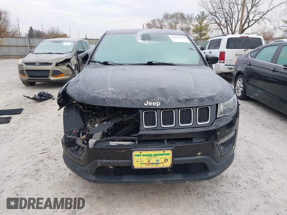2017 Jeep Compass Sport with VIN 3C4NJDAB3HT628675, listed as a IAAI auction lot 40987530 with 92,254 mi miles and . Bid and sale history available at DreamBid. Image 13.