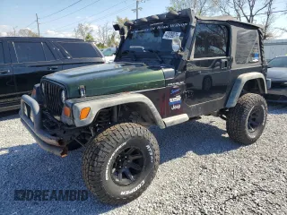 1997 Jeep Wrangler Sport with VIN 1J4FY19S6VP474444, listed as a Copart auction lot 45982085 with 123,508 mi miles and Non Repairable. Bid and sale history available at carsss.com. Image 1.