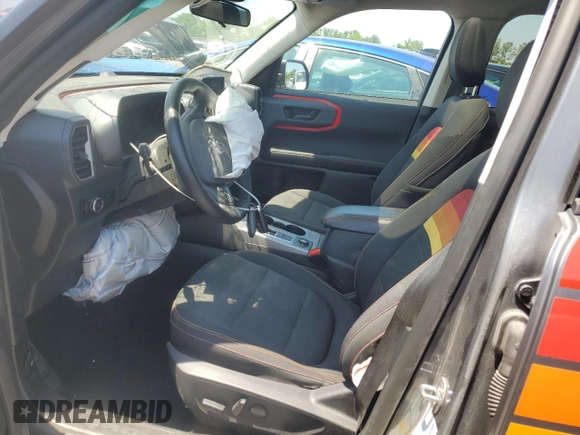 2024 Ford Bronco with VIN 3FMCR9K64RRE33001, listed as a Copart auction lot 52875415 with 18,804 mi miles and Salvage title. Bid and sale history available at DreamBid. Image 7.