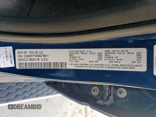 2022 Ram 1500 Big Horn z VIN 1C6SRFFT0NN379571, wystawiony jako Copart lot #57670985 z przebiegiem 38 874 mil mil oraz Szkoda całkowita • Salvage title. Historia ofert i sprzedaży dostępna na DreamBid. Obrazek 13.