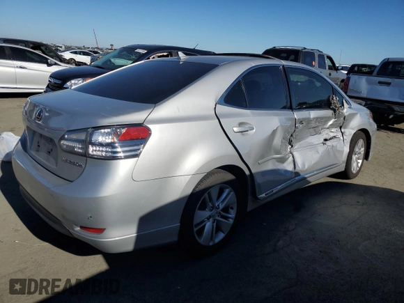 2010 Lexus HS 250h with VIN JTHBB1BA2A2033651, listed as a Copart auction lot 42182095 with 174,806 mi miles and Salvage Title. Bid and sale history available at DreamBid. Image 3.