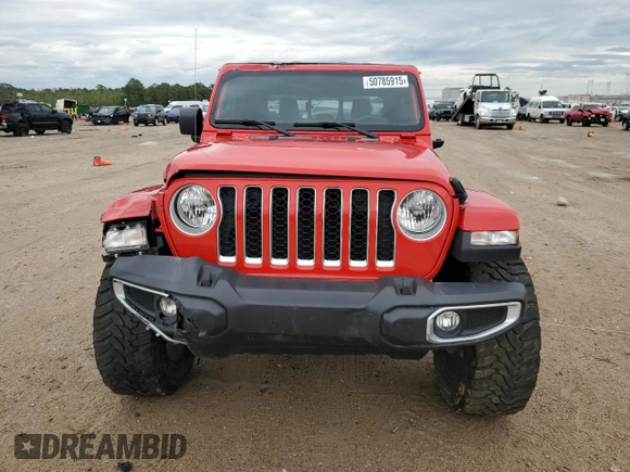 2022 Jeep Gladiator High Altitude with VIN 1C6HJTFG2NL135841, listed as a Copart auction lot 50785915 with 35,309 mi miles and Salvage title. Bid and sale history available at DreamBid. Image 5.