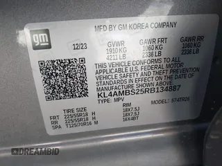 2024 Buick Encore GX Preferred with VIN KL4AMBS25RB134887, listed as a IAAI auction lot 41694742 with 10,812 mi miles and . Bid and sale history available at DreamBid. Image 9.