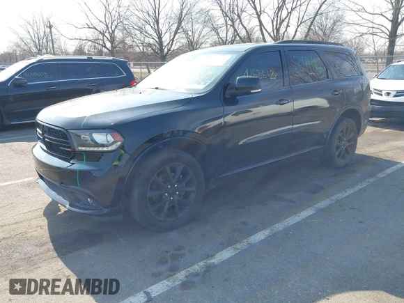2017 Dodge Durango GT with VIN 1C4RDJDG4HC820486, listed as a IAAI auction lot 41784193 with 93,494 mi miles and . Bid and sale history available at carsss.com. Image 2.