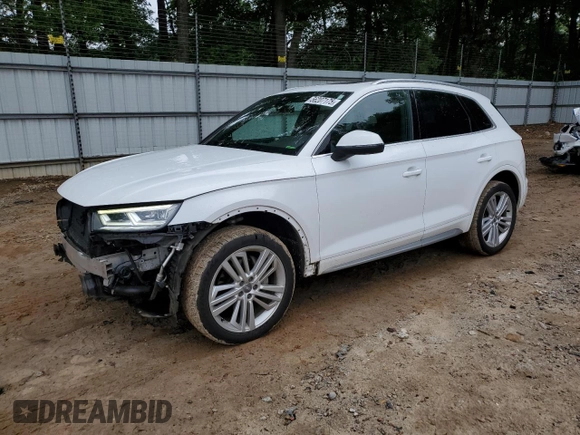 2018 Audi Q5 Premium Plus with VIN WA1BNAFY9J2098068, listed as a Copart auction lot 56207175 with 89,418 mi miles and Salvage title. Bid and sale history available at DreamBid. Image 1.