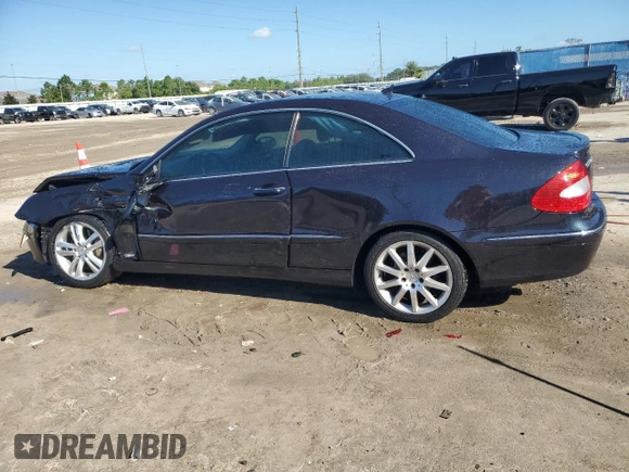 2007 Mercedes-Benz CLK 350 with VIN WDBTJ56HX7F224905, listed as a Copart auction lot 72928684 with 195,370 mi miles and Salvage Title. Bid and sale history available at DreamBid. Image 2.