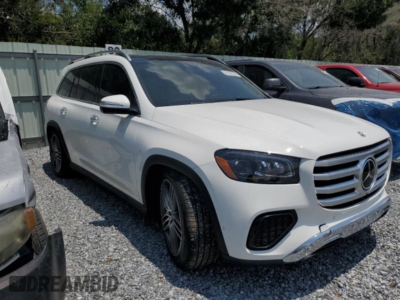 2024 Mercedes-Benz GLS 450 with VIN 4JGFF5KEXRB087062, listed as a Copart auction lot 56162235 with 20,550 mi miles and Salvage title. Bid and sale history available at DreamBid. Image 4.