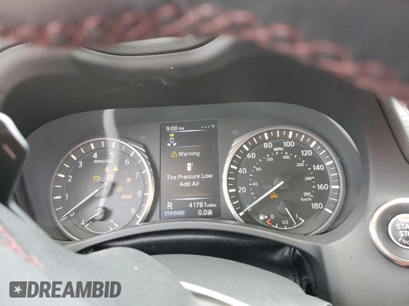 2022 Infiniti Q60 Red Sport 400 with VIN JN1FV7LK4NM660384, listed as a Copart auction lot 45288615 with 41,781 mi miles and Non repairable. Bid and sale history available at DreamBid. Image 9.