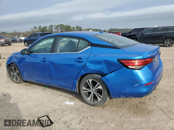 2021 Nissan Sentra SV with VIN 3N1AB8CV1MY224039, listed as a Copart auction lot 46801225 with 91,285 mi miles and Salvage Title. Bid and sale history available at DreamBid. Image 2.