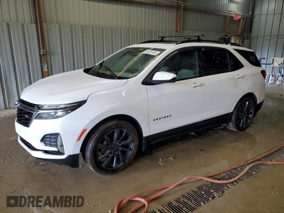 2022 Chevrolet Equinox RS with VIN 3GNAXWEV2NS103886, listed as a Copart auction lot 60428185 with Not provided miles and Salvage title. Bid and sale history available at DreamBid. Image 1.