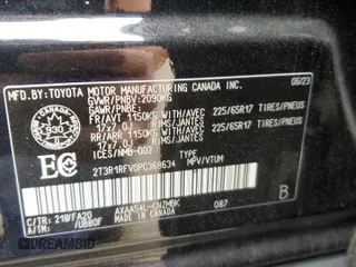 2023 Toyota RAV4 XLE с VIN 2T3R1RFV0PC368634, выставлен на аукционе Copart как лот 61980645 с пробегом 93 331 миль миль и Списание • Salvage title. История ставок и продаж доступна на DreamBid. Изображение 14.