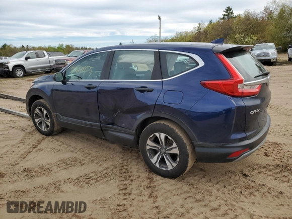 2017 Honda CR-V LX z VIN 5J6RW6H3XHL006318, wystawiony jako Copart lot #57699955 z przebiegiem 83 829 mil mil oraz Czysty tytuł • Clean title. Historia ofert i sprzedaży dostępna na DreamBid. Obrazek 2.