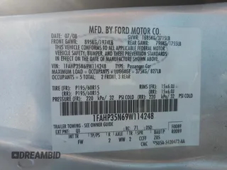 2009 Ford Focus SE with VIN 1FAHP35N69W114248, listed as a Copart auction lot 66493554 with 193,244 mi miles and Salvage Title. Bid and sale history available at carsss.com. Image 12.