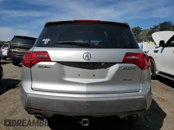 2009 Acura MDX Tech Pkg with VIN 2HNYD28629H529092, listed as a Copart auction lot 48763555 with 219,043 mi miles and Salvage Title. Bid and sale history available at carsss.com. Image 6.
