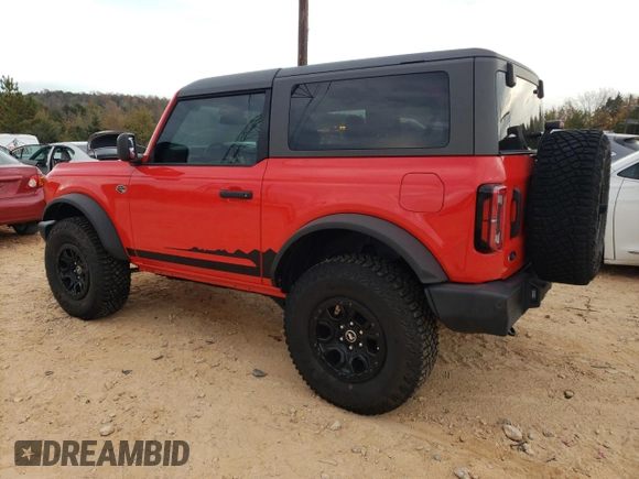 2022 Ford Bronco with VIN 1FMDE5CP5NLB43701, listed as a Copart auction lot 79162184 with 2,253 mi miles and Salvage title. Bid and sale history available at DreamBid. Image 2.