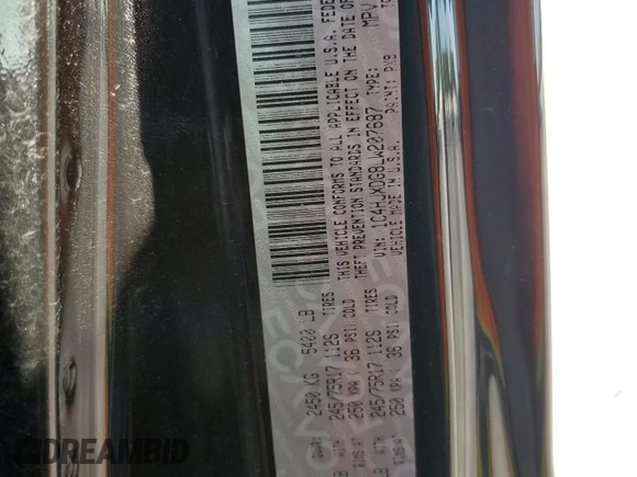 2020 Jeep Wrangler Unlimited Sport S with VIN 1C4HJXDG8LW207687, listed as a Copart auction lot 53818565 with 72,749 mi miles and Salvage title. Bid and sale history available at DreamBid. Image 14.