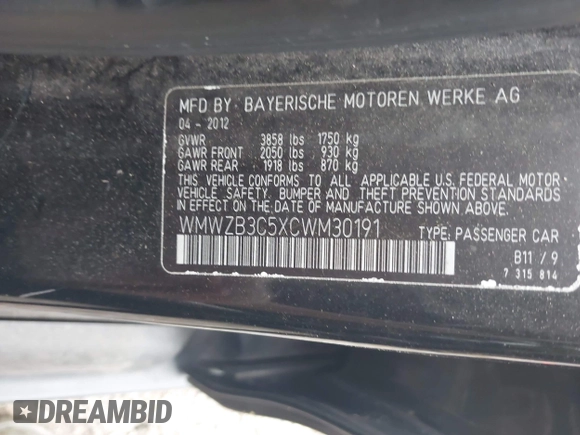 2012 MINI Countryman with VIN WMWZB3C5XCWM30191, listed as a IAAI auction lot 42435291 with 103,254 mi miles and . Bid and sale history available at DreamBid. Image 9.