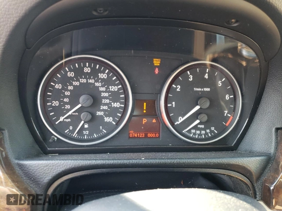 2007 BMW 3 Series 328i with VIN WBAVA33547KX81497, listed as a Copart auction lot 52228215 with 74,123 mi miles and Salvage Title. Bid and sale history available at carsss.com. Image 9.