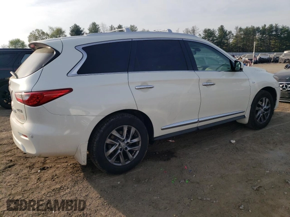 2015 Infiniti QX60 with VIN 5N1AL0MM3FC517823, listed as a Copart auction lot 53941375 with 63,834 mi miles and Salvage title. Bid and sale history available at DreamBid. Image 3.