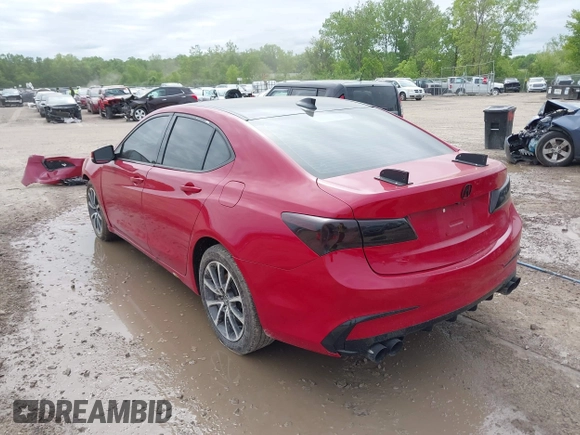 2018 Acura TLX with VIN 19UUB2F37JA003760, listed as a IAAI auction lot 42263439 with 89,150 mi miles and . Bid and sale history available at DreamBid. Image 3.