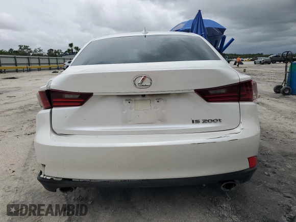 2016 Lexus IS 200t with VIN JTHBA1D29G5001151, listed as a Copart auction lot 59756445 with 118,685 mi miles and Salvage title. Bid and sale history available at DreamBid. Image 6.