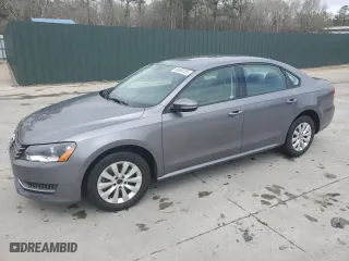 2012 Volkswagen Passat S w/Appearance with VIN 1VWAH7A35CC058328, listed as a Copart auction lot 50040135 with 107,365 mi miles and Salvage Title. Bid and sale history available at carsss.com. Image 1.