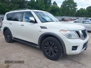2017 Nissan Armada Platinum with VIN JN8AY2NF8H9302458, listed as a IAAI auction lot 42146741 with 175,435 mi miles and . Bid and sale history available at DreamBid. Image 1.
