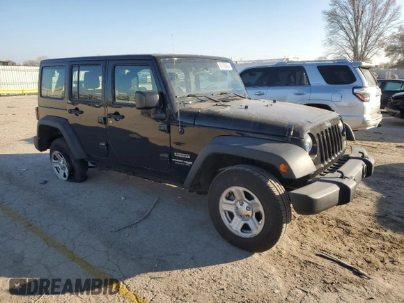 2018 Jeep Wrangler JK Unlimited Sport with VIN 1C4BJWDG9JL834963, listed as a Copart auction lot 83108454 with 22,298 mi miles and Salvage Title. Bid and sale history available at carsss.com. Image 4.
