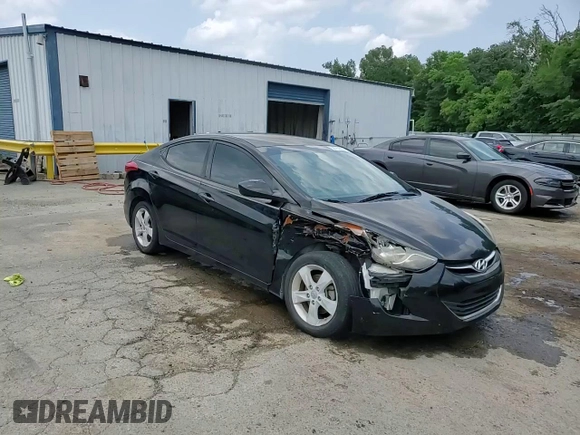 2013 Hyundai Elantra GLS with VIN KMHDH4AE5DU753769, listed as a Copart auction lot 58763055 with 108,331 mi miles and Salvage title. Bid and sale history available at DreamBid. Image 13.