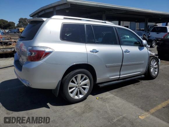 2008 Toyota Highlander Hybrid Limited with VIN JTEEW44A382009267, listed as a Copart auction lot 70055694 with 115,120 mi miles and Salvage Title. Bid and sale history available at carsss.com. Image 3.