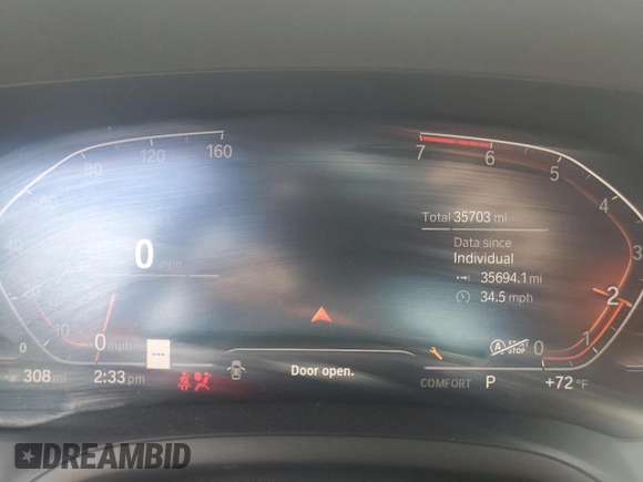 2023 BMW 4 Series 430i with VIN WBA23AT0XPCM11087, listed as a Copart auction lot 54893025 with 35,703 mi miles and Clean title. Bid and sale history available at DreamBid. Image 9.