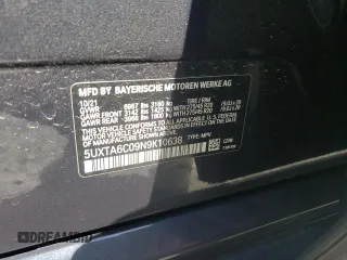 2022 BMW X5 xDrive45e with VIN 5UXTA6C09N9K10638, listed as a Copart auction lot 48321845 with 44,036 mi miles and Salvage Title. Bid and sale history available at DreamBid. Image 16.