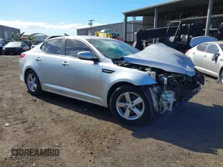2015 Kia Optima LX with VIN 5XXGM4A74FG476636, listed as a IAAI auction lot 41242478 with 1 mi miles. Bid and sale history available at carsss.com. Image 1.