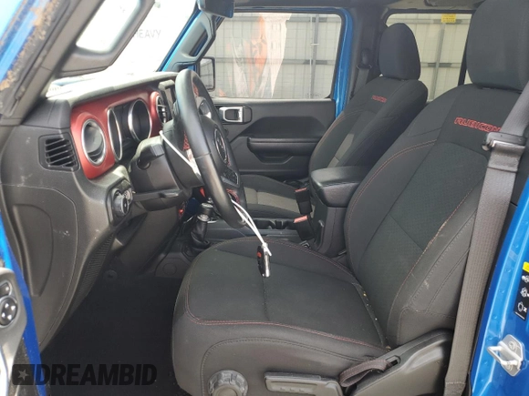 2021 Jeep Wrangler Unlimited Rubicon with VIN 1C4JJXFM7MW794325, listed as a Copart auction lot 54525315 with 43,826 mi miles and Salvage title. Bid and sale history available at DreamBid. Image 7.