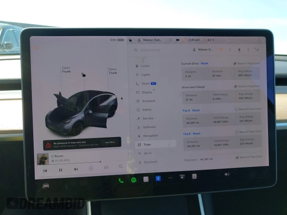 2020 Tesla Model Y Long Range with VIN 5YJYGDEF8LF000658, listed as a IAAI auction lot 41669246 with 44,281 mi miles and . Bid and sale history available at DreamBid. Image 19.