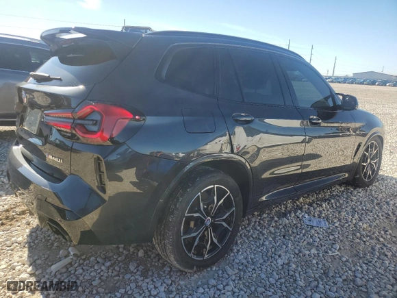 2022 BMW X3 M40i with VIN 5UX83DP03N9K92476, listed as a Copart auction lot 87758095 with 46,533 mi miles and Salvage Title. Bid and sale history available at carsss.com. Image 3.