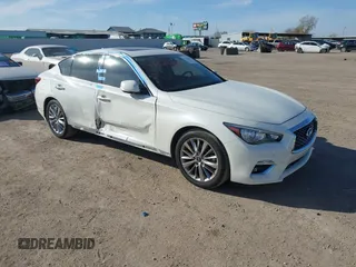 2023 Infiniti Q50 Luxe with VIN JN1EV7BPXPM511389, listed as a IAAI auction lot 41329603 with 28,476 mi miles and . Bid and sale history available at DreamBid. Image 1.