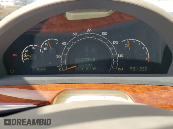 2006 Mercedes-Benz S 350 with VIN WDBNF67JX6A473802, listed as a Copart auction lot 50363905 with 89,735 mi miles and Salvage Title. Bid and sale history available at DreamBid. Image 9.