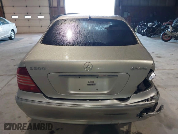 2003 Mercedes-Benz S 500 with VIN WDBNG84J93A360917, listed as a IAAI auction lot 39171730 with 134,495 mi miles and . Bid and sale history available at DreamBid. Image 16.
