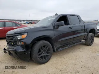 2022 Chevrolet Silverado 1500 Custom with VIN 3GCPABEK6NG528646, listed as a Copart auction lot 44184345 with 53,102 mi miles and Salvage Title. Bid and sale history available at DreamBid. Image 1.