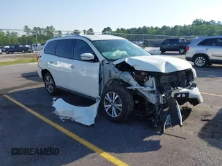2019 Nissan Pathfinder SV z VIN 5N1DR2MN9KC628340, wystawiony jako IAAI lot #42263841 z przebiegiem 110 951 mil mil oraz . Historia ofert i sprzedaży dostępna na DreamBid. Obrazek 1.