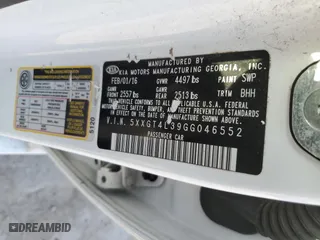 2016 Kia Optima LX with VIN 5XXGT4L39GG046552, listed as a Copart auction lot 47994905 with 107,771 mi miles and Non Repairable. Bid and sale history available at carsss.com. Image 12.