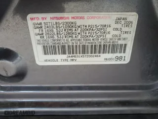 2007 Mitsubishi Outlander ES with VIN JA4MS31X57Z002464, listed as a Copart auction lot 51276695 with 214,899 mi miles and Salvage Title. Bid and sale history available at carsss.com. Image 13.
