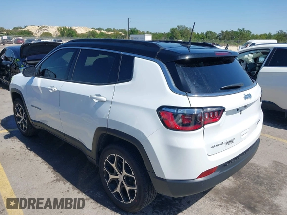 2024 Jeep Compass Limited с VIN 3C4NJDCN1RT142729, выставлен на аукционе IAAI как лот 42011879 с пробегом 8 693 миль миль и . История ставок и продаж доступна на DreamBid. Изображение 3.