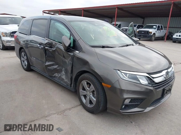 2018 Honda Odyssey EX-L with VIN 5FNRL6H75JB044789, listed as a IAAI auction lot 41625002 with 58,033 mi miles and . Bid and sale history available at DreamBid. Image 1.